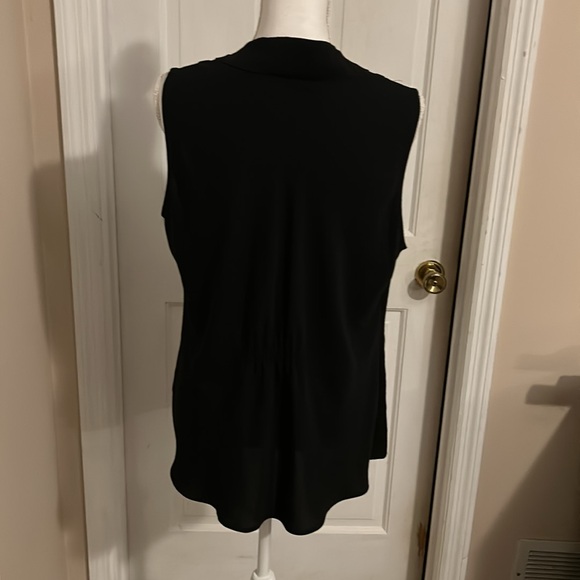Nic + Zoe size large black women’s sleeveless pullover blouse - Picture 3 of 5